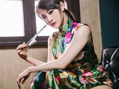 JVID-乳神乐乐韵味旗袍无圣光人体套图