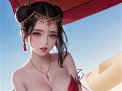 沙漠里的敦煌风AI美女唯美人体色图2