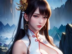 漫画古装仙侠风精致的丰乳细腰AI美女3