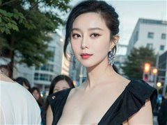AI换脸生成明星美女黑色礼服系列福利图