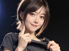 运动场上动感十足的可爱AI美女2