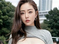 漂亮的白衣开胸AI换脸美女气场十足