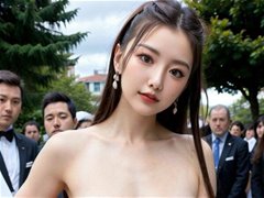 娇艳可爱的AI小美女街头的福利图2