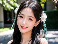 娇艳的双马尾AI换脸美女如小公主惹人爱