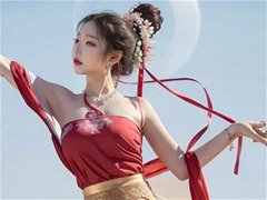 AI魔法秀之敦煌风美女沙漠里飘飘若仙